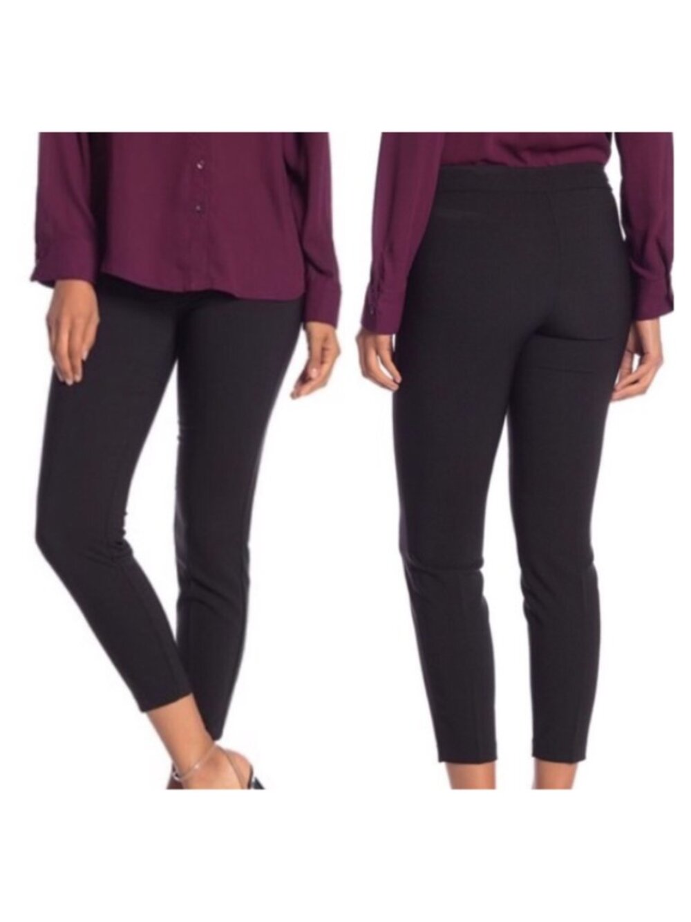Nanette Nanette Lepore NWT Women's Very Black Plus Size Zip Front Pants Size 22W